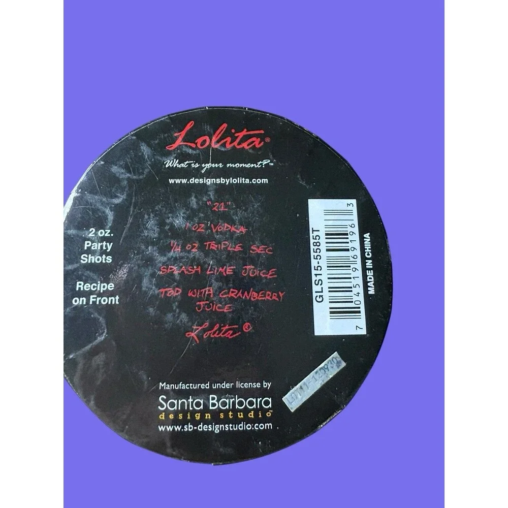 Lolita Party Shots “21” Shot Glass 2 Oz. Birthday Gift